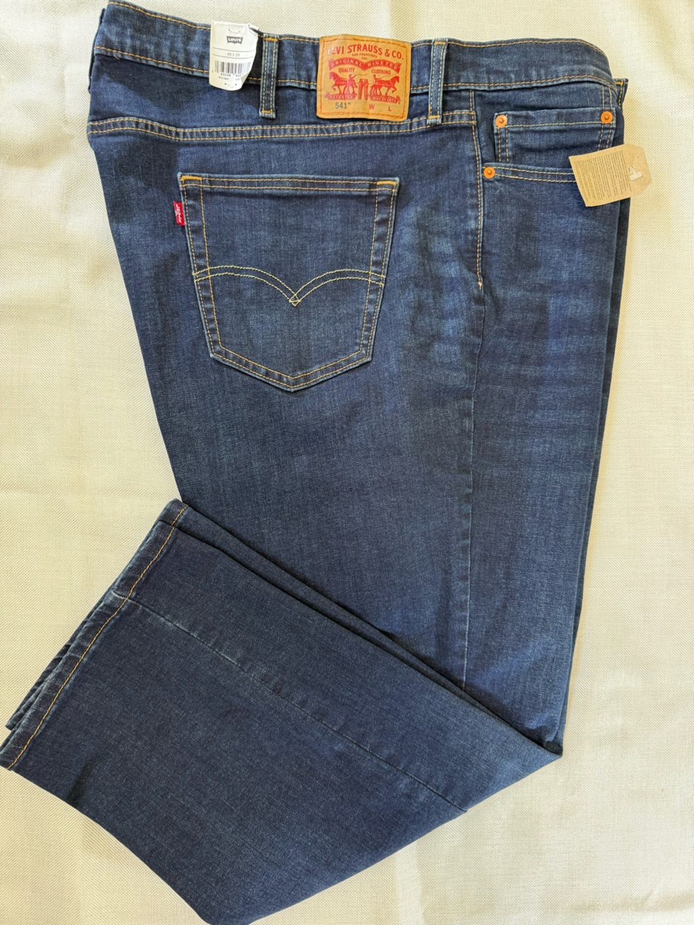 Levi's 541 Athletic Taper Stretch Jeans 48x29 Dark Wash Big & Tall NEW WITH TAGS